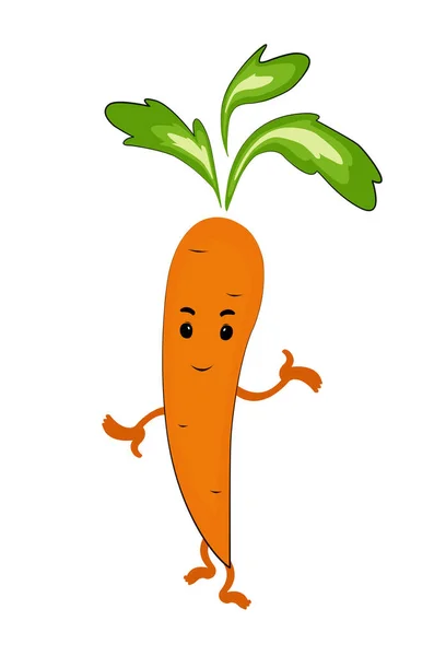 Мультфильм Морковь Изолирована Белом Фоне — стоковое фото
