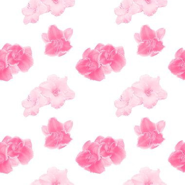 Hafif bir arka planda kusursuz çiçek deseni. Pastel pembe