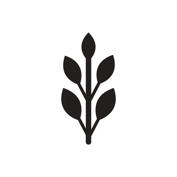Vector czarny ikona na białym tle drzewo liść — Wektor stockowy