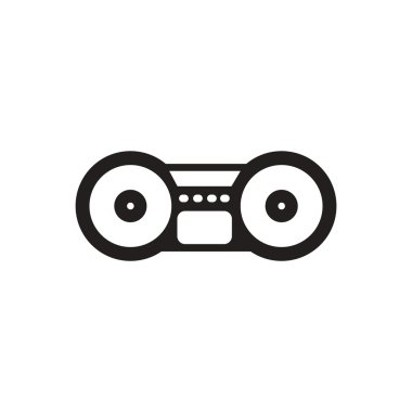 Beyaz arka plan müzik aleti siyah vektör simgesine