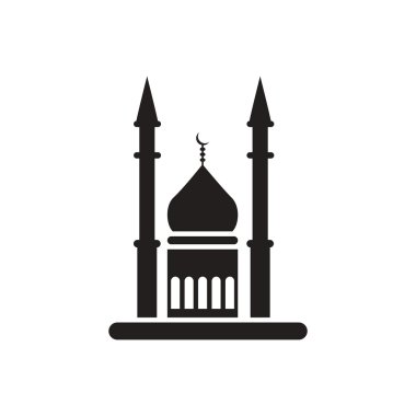 siyah vektör simgesi beyaz arka plan Ramazan Festivali