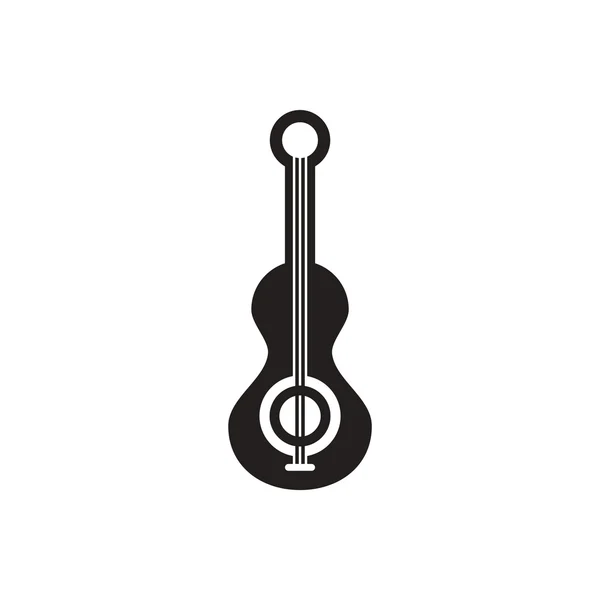 Beyaz arka plan müzik aleti siyah vektör simgesine