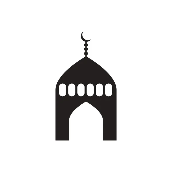 Zwarte vector pictogram op witte achtergrond ramadan festival — Stockvector