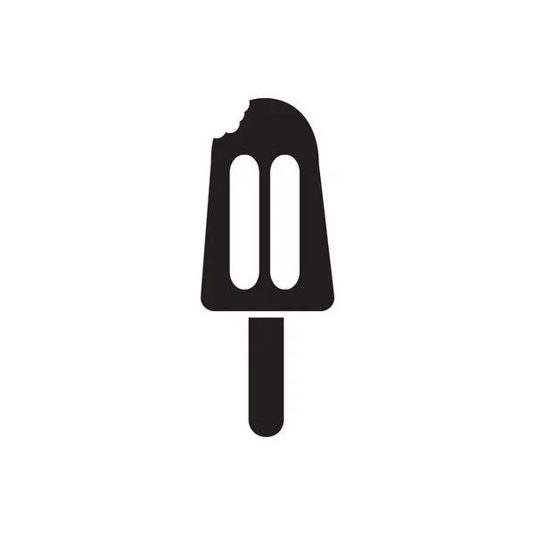 Icona vettoriale nera su sfondo bianco gelato Grafiche Vettoriali
