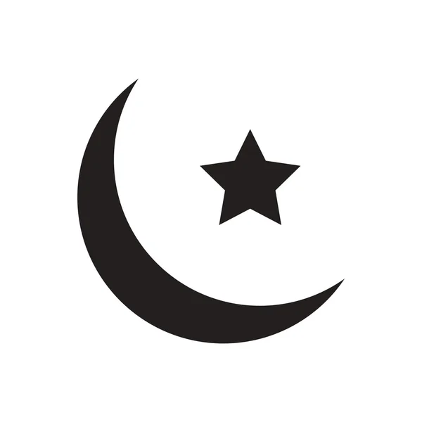 Icona vettoriale nera su sfondo bianco festival ramadan Illustrazioni Stock Royalty Free