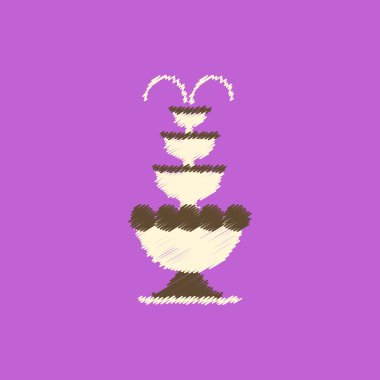 düz vektör simgesi tasarım koleksiyonu çikolata çeşmesi