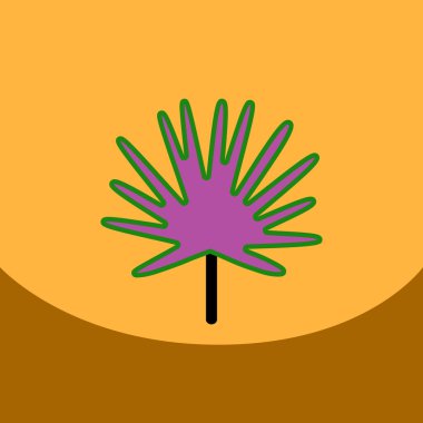 ağacının düz vektör simgesi tasarım koleksiyonu yaprak