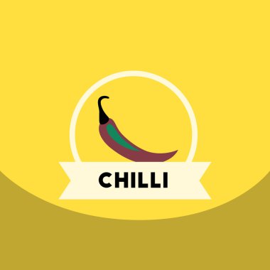 düz vektör simgesi tasarım koleksiyonu biber amblemi