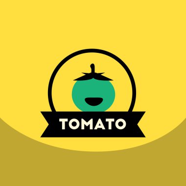 düz vektör simgesi tasarım koleksiyonu domates amblemi