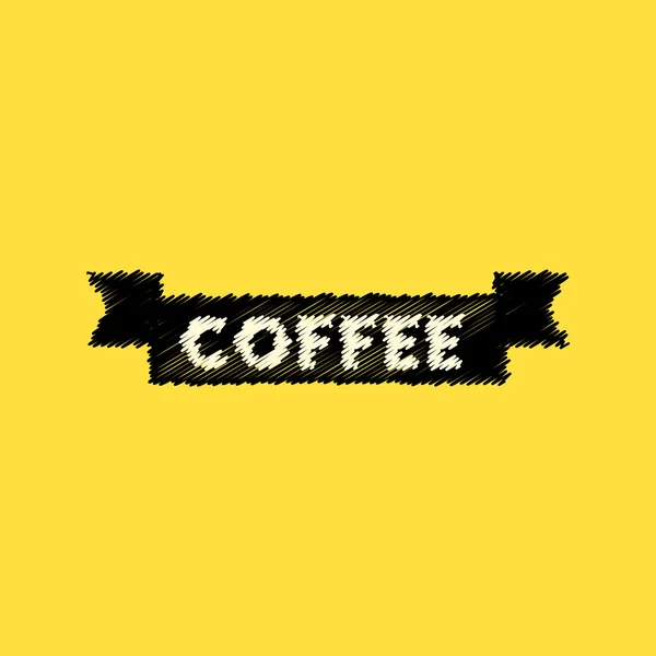 Vetor plano ícone design coleção café emblema — Vetor de Stock