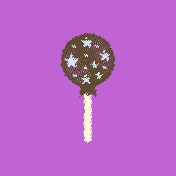 Plat vecteur icône conception collection bonbon bonbon — Image vectorielle