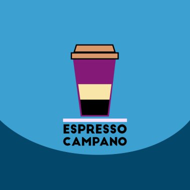 düz vektör simgesi tasarım koleksiyonu espresso campano gitmek