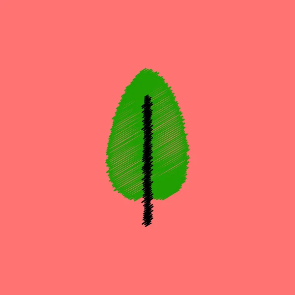 Płaskie wektor ikona projekt kolekcji drzewo liść — Wektor stockowy