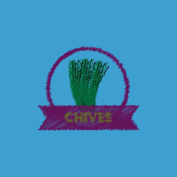 düz vektör simgesi tasarım koleksiyonu mutfak baharat chives