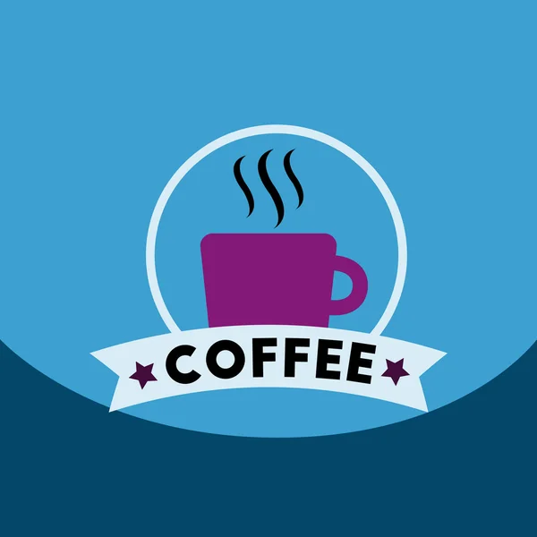Flache Vektor-Design-Sammlung Tasse heißen Kaffee — Stockvektor