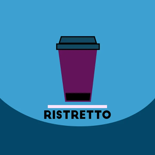 Flache Vektor-Design-Kollektion ristretto to to go — Stockvektor