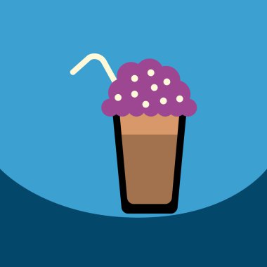 düz vektör simgesi tasarım koleksiyonu kahve kokteyl