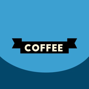 düz vektör simgesi tasarım koleksiyonu kahve amblemi