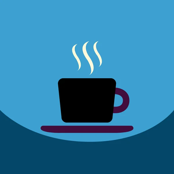 Flache Vektor-Design-Sammlung Tasse heißen Kaffee — Stockvektor