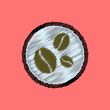 düz vektör simgesi tasarım koleksiyonu kahve çekirdekleri