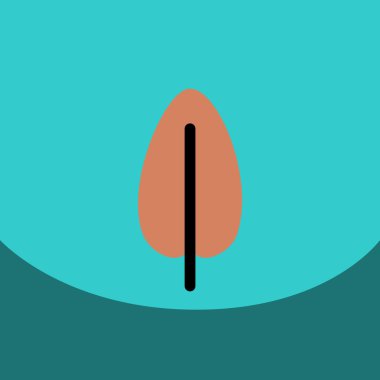 düz vektör simgesi tasarım koleksiyonu ağaç yaprak