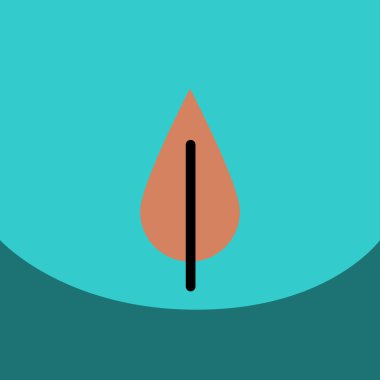 düz vektör simgesi tasarım koleksiyonu ağaç yaprak