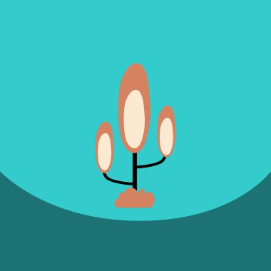 düz vektör simgesi tasarım koleksiyonu ağaç siluet