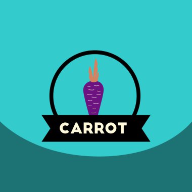 düz vektör simgesi tasarım koleksiyonu havuç amblemi