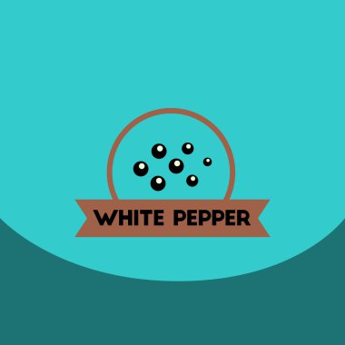 düz vektör simgesi tasarım koleksiyonu mutfak baharat beyaz biber