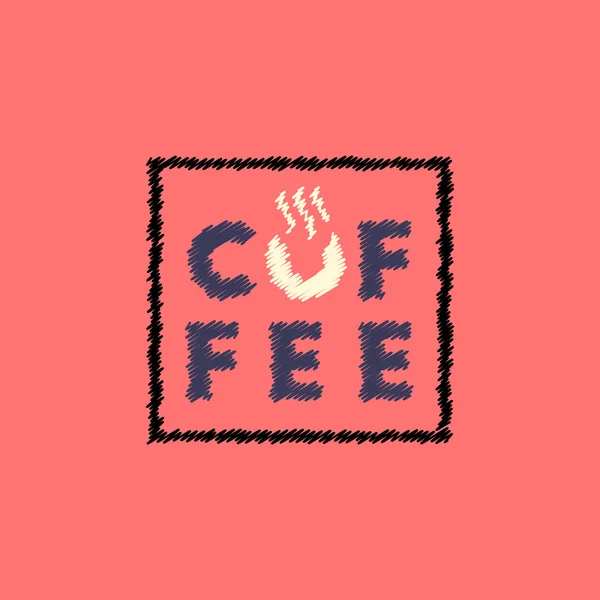 Platte vector icon design collectie koffie teken — Stockvector
