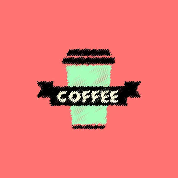 Vector plano icono diseño colección café para llevar — Archivo Imágenes Vectoriales