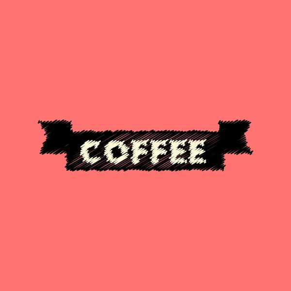 Flache Vektor Ikone Design Kollektion Kaffee Emblem — Stockvektor