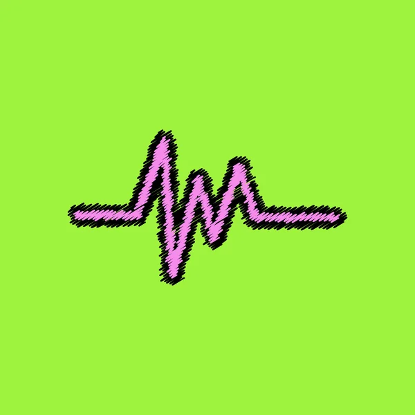Platt vektor ikon design collection ljud och ljud vågor — Stock vektor