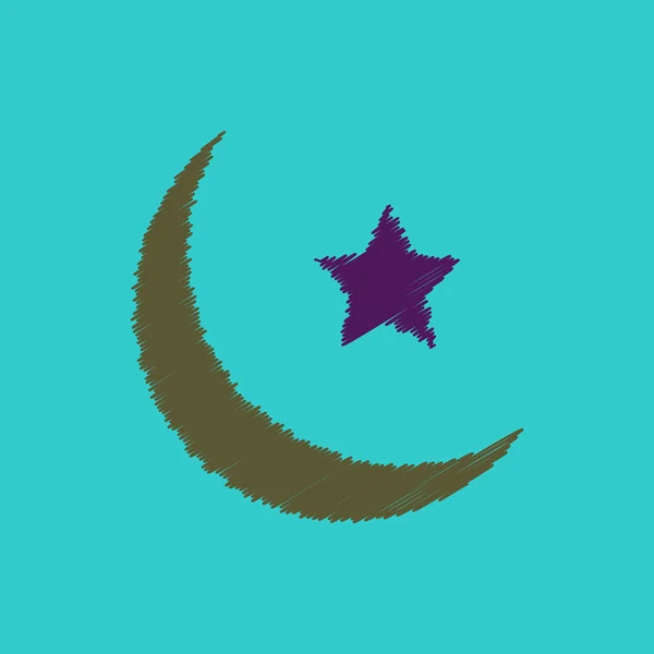 Platte vector icon design collectie ramadan festival — Stockvector