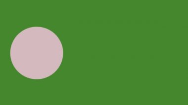 Animasyonlar halkaları yeşil zemin üzerine harflerin