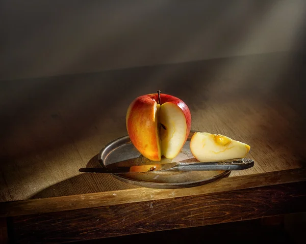 Delicious juicy apple. Vintage. — Stock Photo, Image