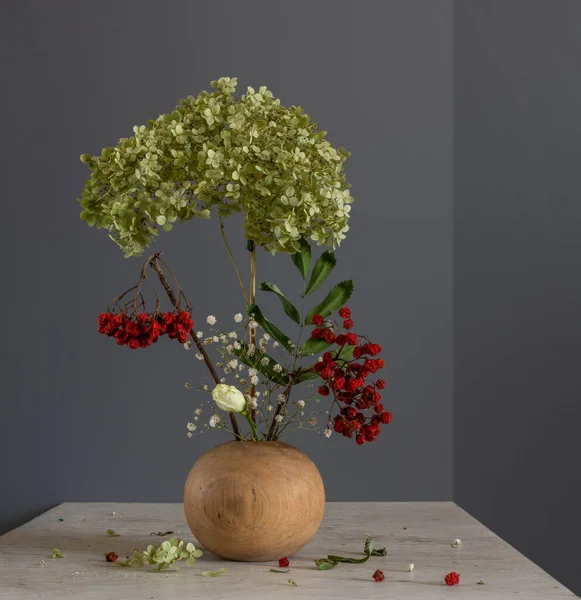 Квіткова Композиція Сушені Рослини Вінтаж Ретро — стокове фото