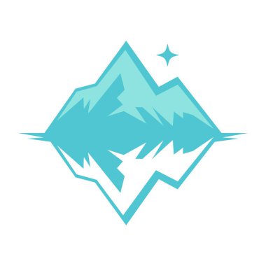 Buzul logo tasarımı illüstrasyonu