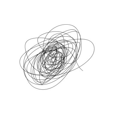 Akıl sağlığı mücadelesini sembolize eden kaotik karalama çizgileri