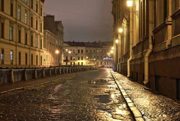 Petersburg Daki Kış Kanalı Nın Gece Görüşü — Stok fotoğraf