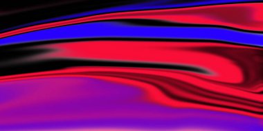 Kırmızı, mavi ve mor tonlarda yatay akışkan dalgaların yer aldığı soyut bir dijital arkaplan. Bu yüksek çözünürlüklü doku sıvı ipek ya da sateni taklit eder ve onu modern web sitesi başlıkları, yaratıcı sunumlar ve dinamik grafik için ideal kılar.