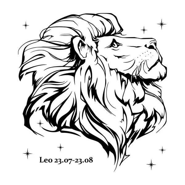 Leo ilustración del zodiaco — Vector de stock