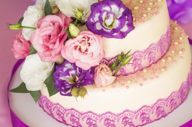  Kek çiçek ile fildişi rengi.