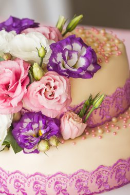  Kek çiçek ile fildişi rengi.