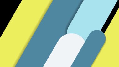 Video ihtiyaçları için mavi, beyaz, açık mavi ve sarı geçiş animasyonu