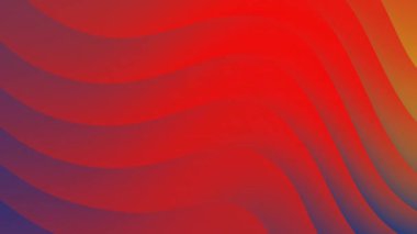 Kırmızı ve Orange Wavy Gradyan Animasyon Soyut Akan Renk Hareketi Tasarımı ile Pürüzsüz Işık Harmanlaması