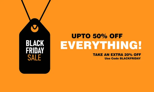 Turuncu arka planda siyah etiketli Kara Cuma indirimi afişi