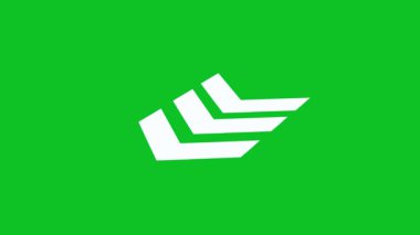 Yeşil Ekran Arkaplanındaki Beyaz Ok Kroma Anahtar Yönlendirme Grafikleri Sembolü