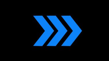 Mavi Sembol Siyah Kalın Arkaplan Geometrik Yönlendirme Hareket Tasarımı Grafiği