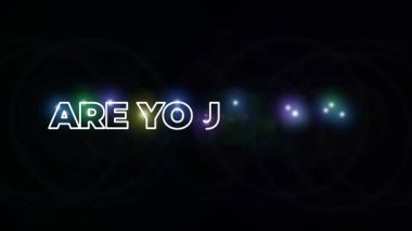 Parlayan Neon Işığı Efektiyle Hazır Metin Animasyonu Karanlık Arkaplan Sinema Hareketi Grafikleri